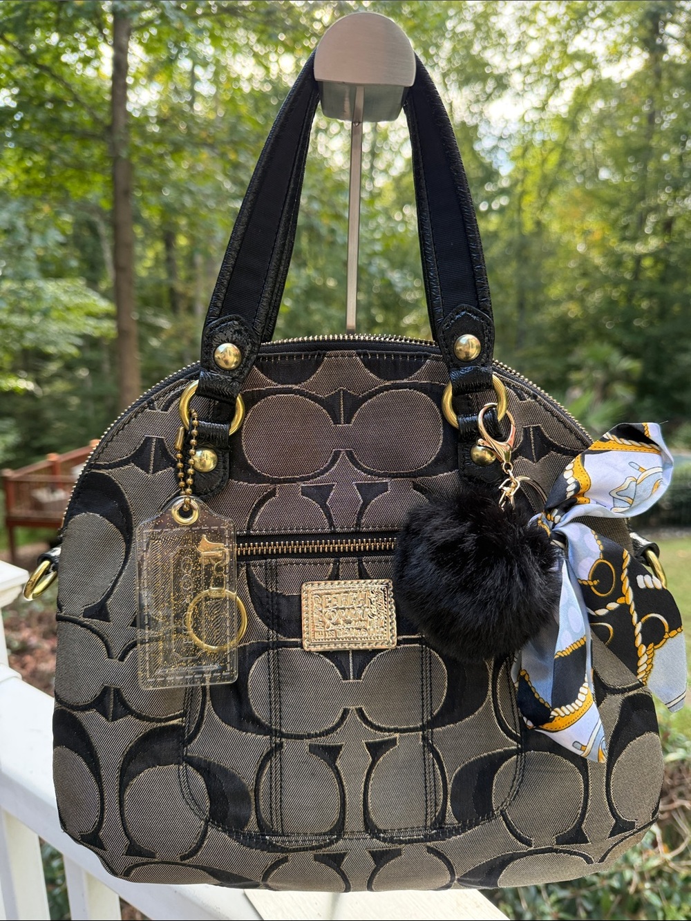 Coach Poppy Y2K Signature Lurex Glam Dome Satchel (Style #18709). Added TAG!